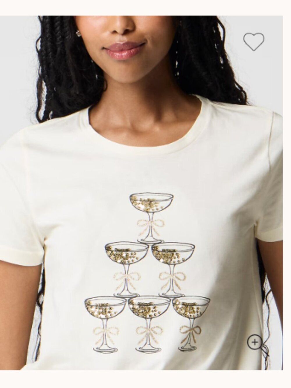 J. Crew White Tee Champagne Tower Graphic Tee Size M View 2
